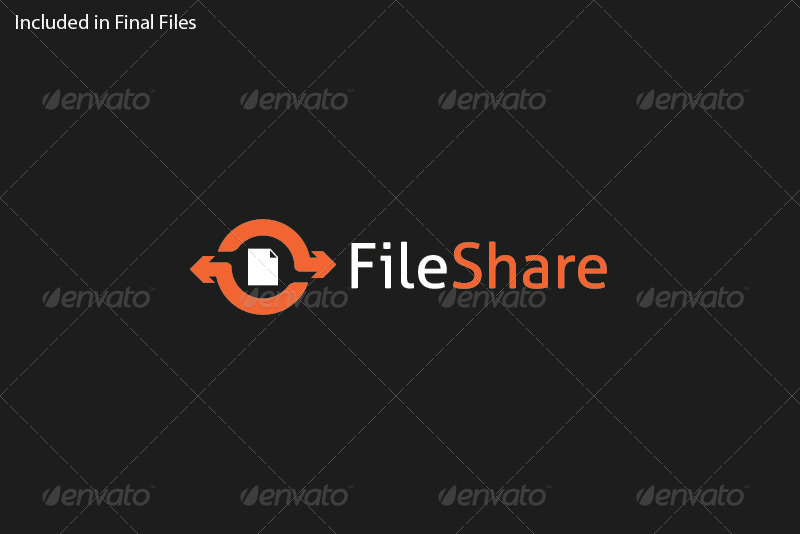 File Share Logo Template by FoxxelGraphics GraphicRiver